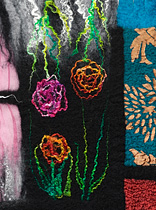 J00012 Felted blossoms